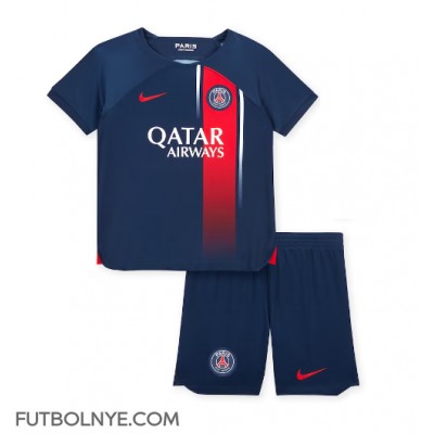 Camiseta Paris Saint-Germain Primera Equipación para niños 2023-24 manga corta (+ pantalones cortos)